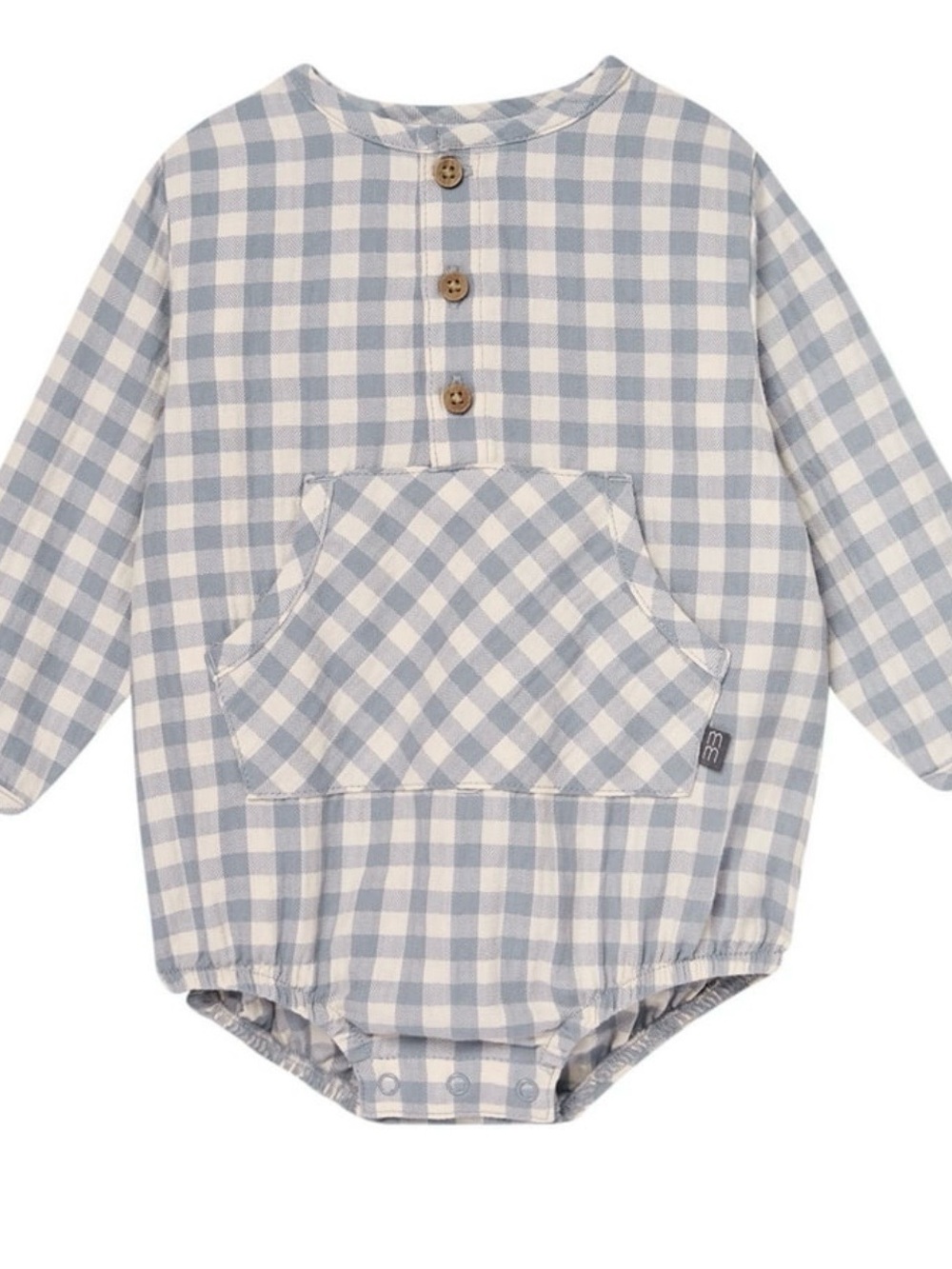 Modern Moments by Gerber Baby Boy Henley Dumpling Romper with Kanga Pocket